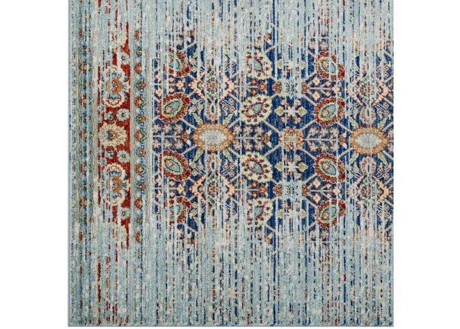 Naria Distressed Persian Medallion 5x8 Area Rug