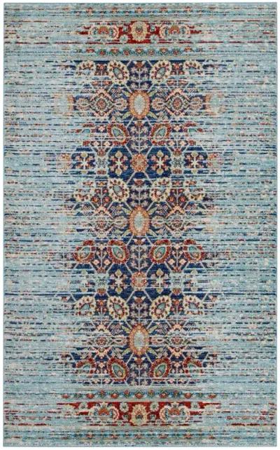 Naria Distressed Persian Medallion 5x8 Area Rug