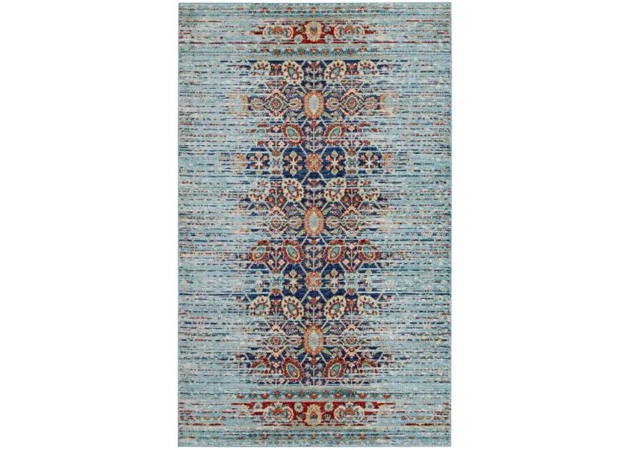 Naria Distressed Persian Medallion 5x8 Area Rug