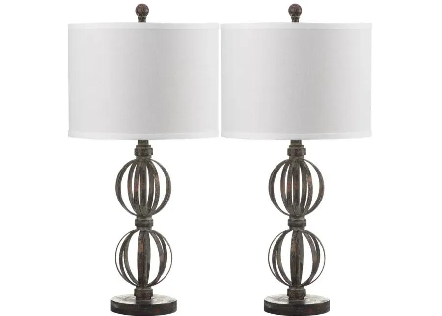 Calista 27.75-Inch H Double Sphere Table Lamp - Set of 2