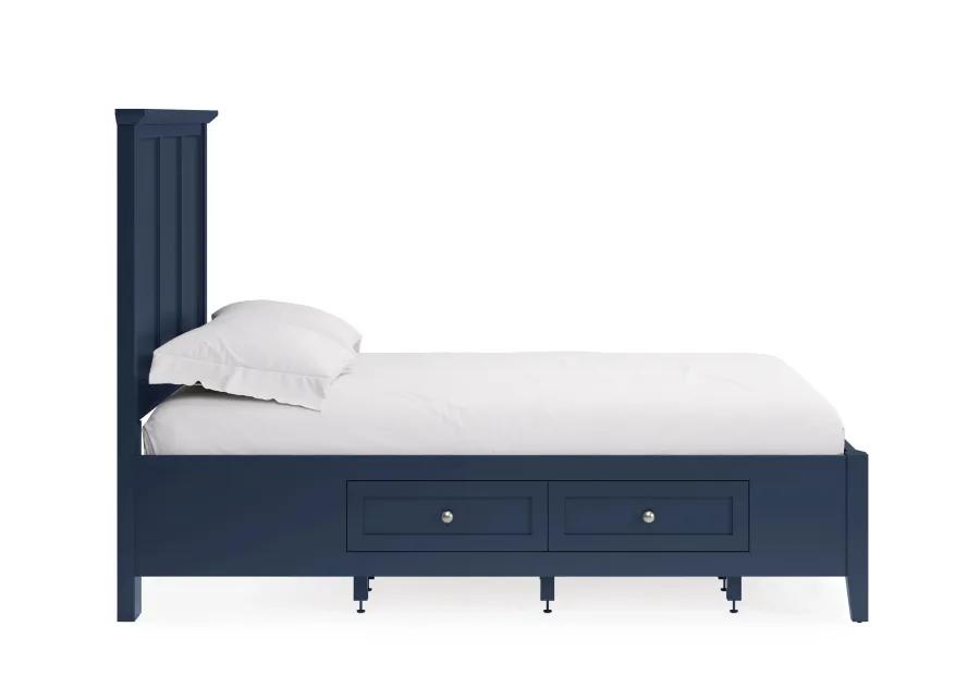 Grace Four Drawer King-size Platform Storage Bed in  Blueberry