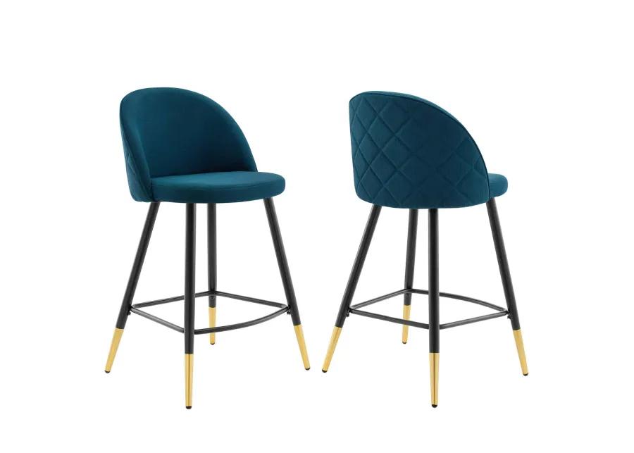 Cordial Fabric Counter Stools - Set of 2