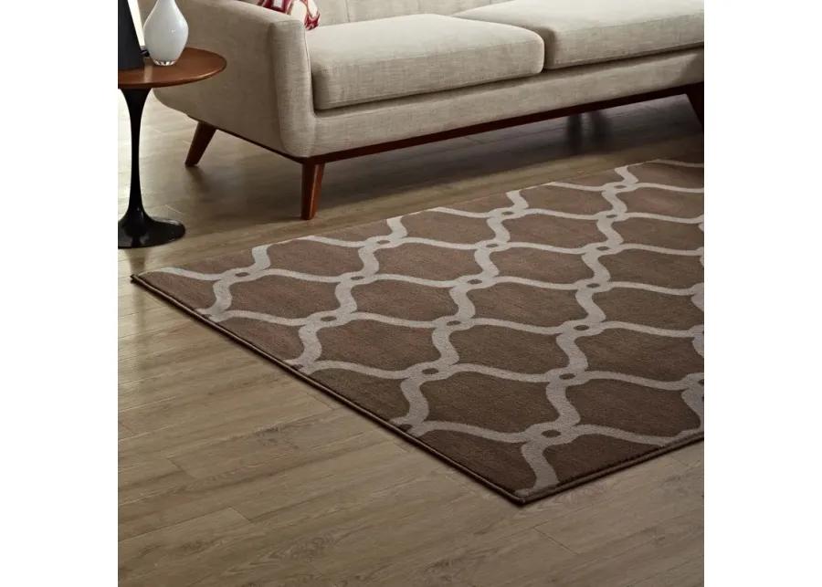 Beltara Chain Link Transitional Trellis 5x8 Area Rug