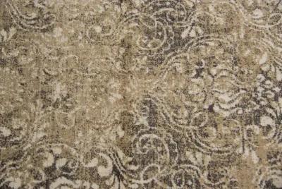 Gossamer Gold Damask 100% New Zealand Wool 2'6" x 10' Runner Rug