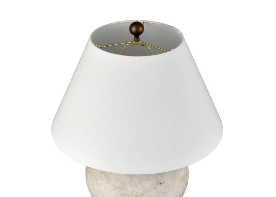 Erin 25'' High 1-Light Table Lamp - Aged White - Includes LED Bulb