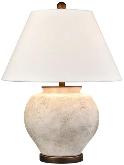 Erin 25'' High 1-Light Table Lamp - Aged White - Includes LED Bulb