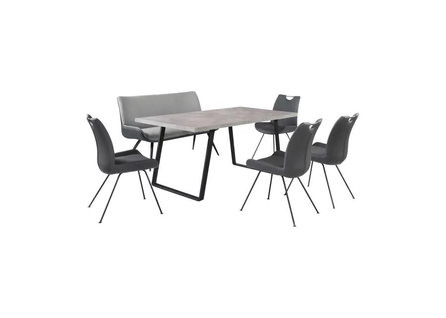 Coronado 6 Piece Gray Rectangular Dining Set