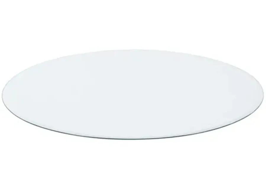 48" Round Glass Table Top Clear