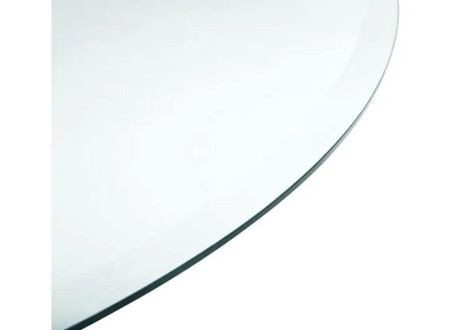 48" Round Glass Table Top Clear