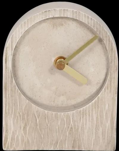 5" Arch Table Clock, Ivory