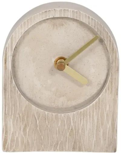 5" Arch Table Clock, Ivory