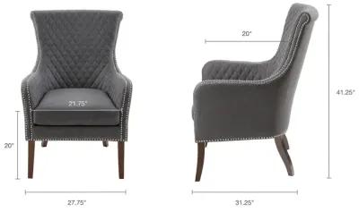 Madison Park Heston Grey Accent Chair