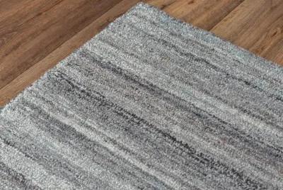 Seasand Gray Muted Stripe Recycled Polyester 5' x 7'6" Rectangle Rug