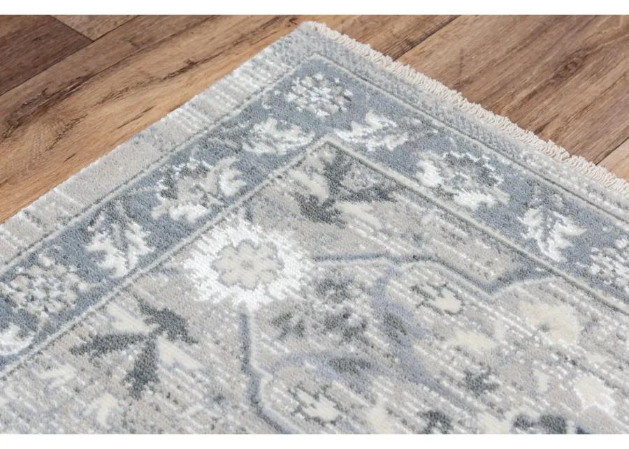 Couture Gray Classic/Updated NZ Wool/Tencel Blend 9'x12' Rectangle Rug