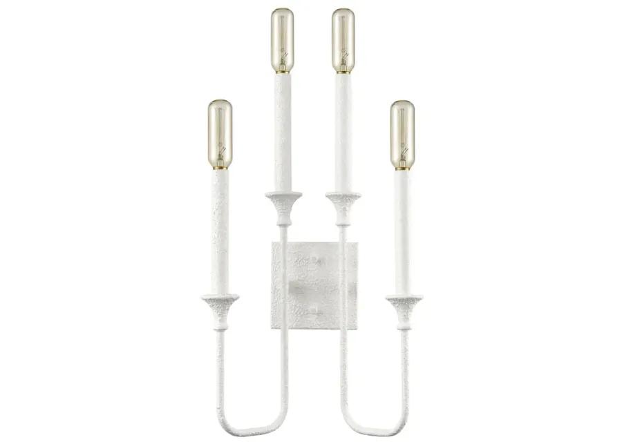 Edward 19" High 2-Light Sconce - Matte White