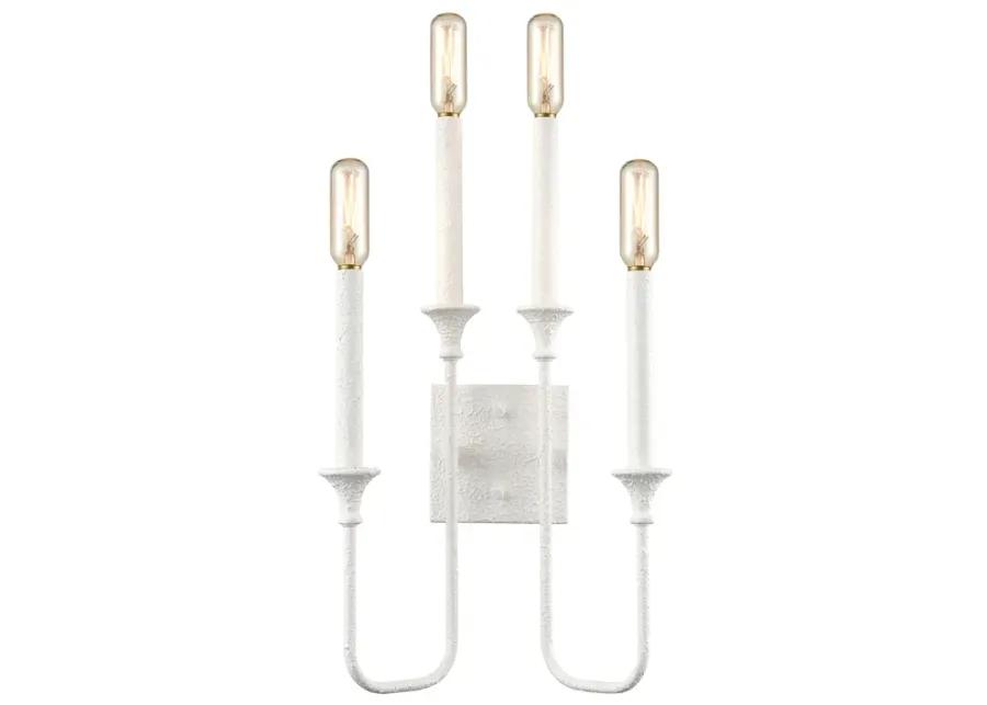 Edward 19" High 2-Light Sconce - Matte White