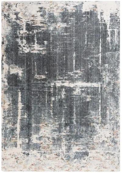 Jasper Blue Abstract Recycled Polyester 5'2" x 7'9" Rectangle Rug