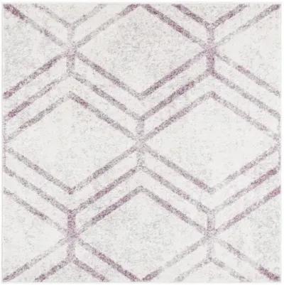 ADIRONDACK Contemporary Ivory / Plum 9' X 12' Powerloomed Rug