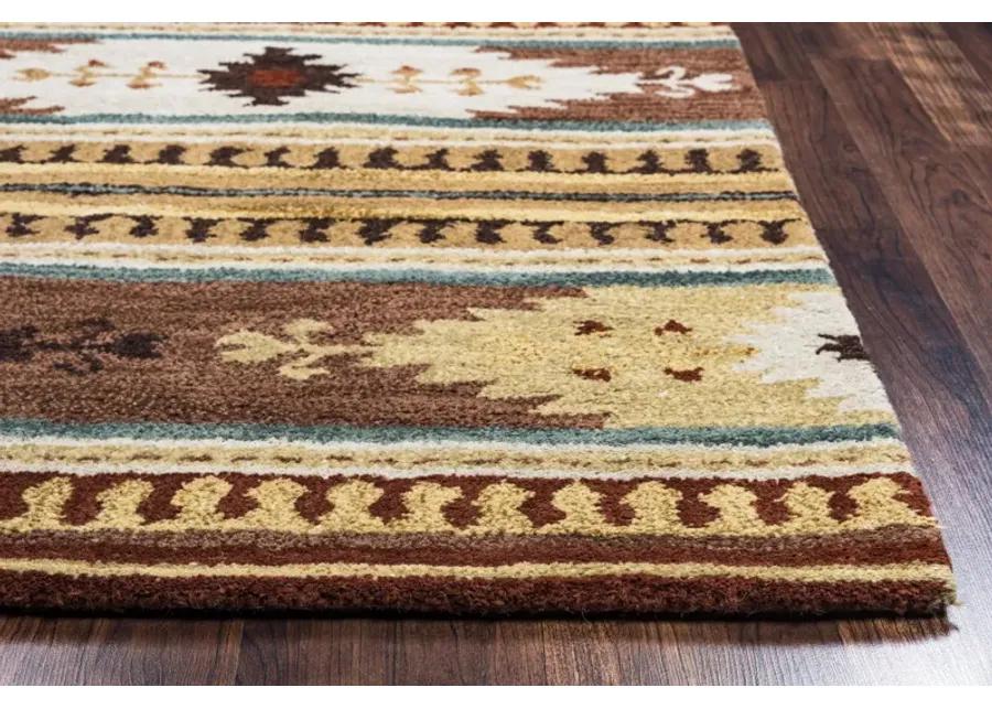 Southwest Rust Southwest/Tribal Wool 10' Round Round  Rug