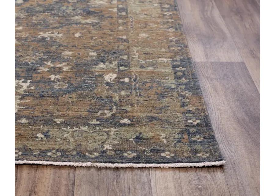 Platinum Charcoal Distressed Classical Proprietary Wool 10' x 13' Rectangle Rug