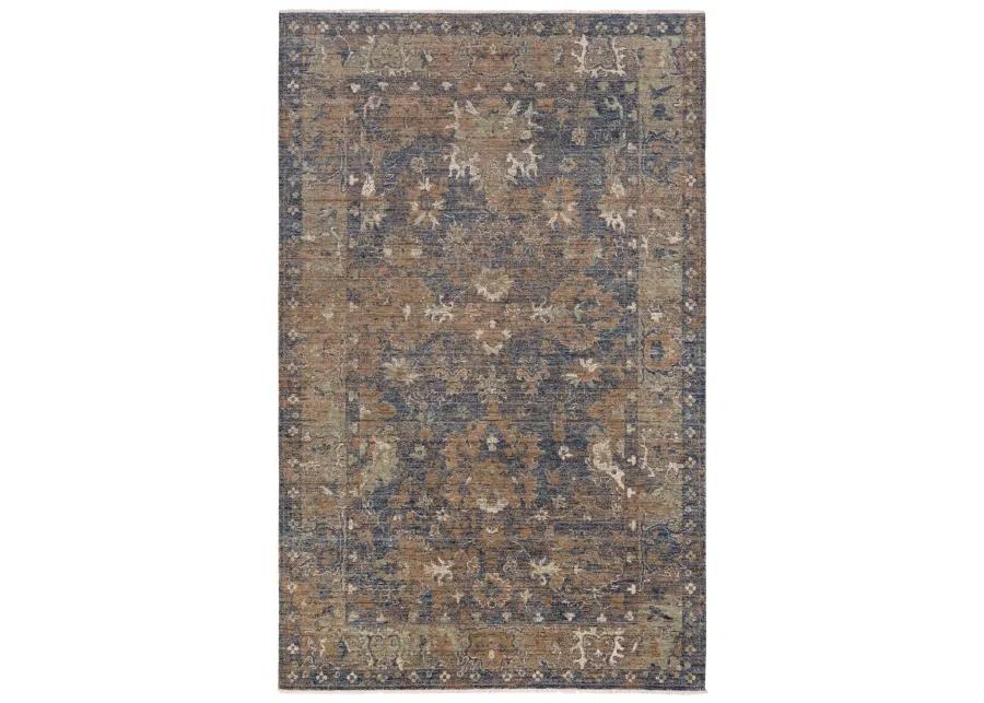 Platinum Charcoal Distressed Classical Proprietary Wool 10' x 13' Rectangle Rug