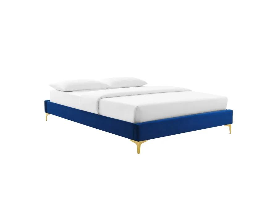 Elise Full Performance Velvet Platform Bed