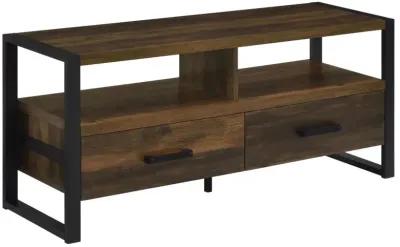 James 2-drawer Composite Wood 48" TV Stand Dark Pine