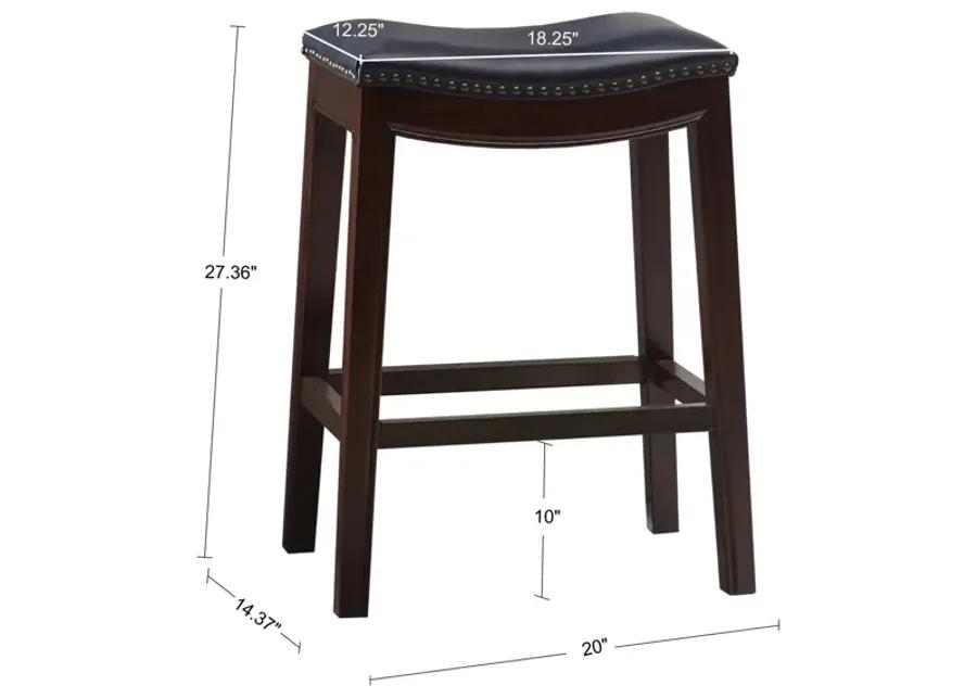 Madison Park Belfast Navy Saddle Counter Stool