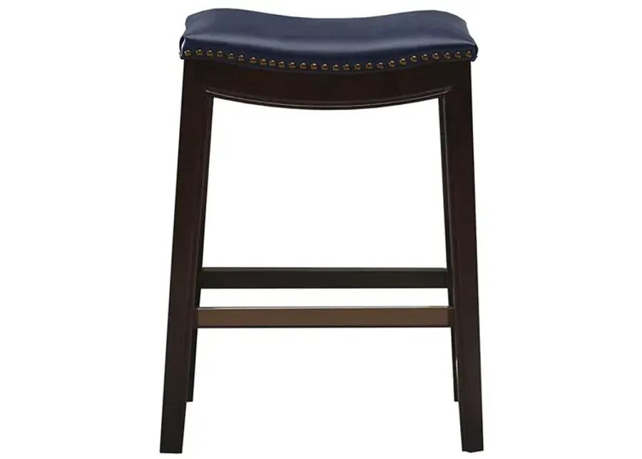 Madison Park Belfast Navy Saddle Counter Stool