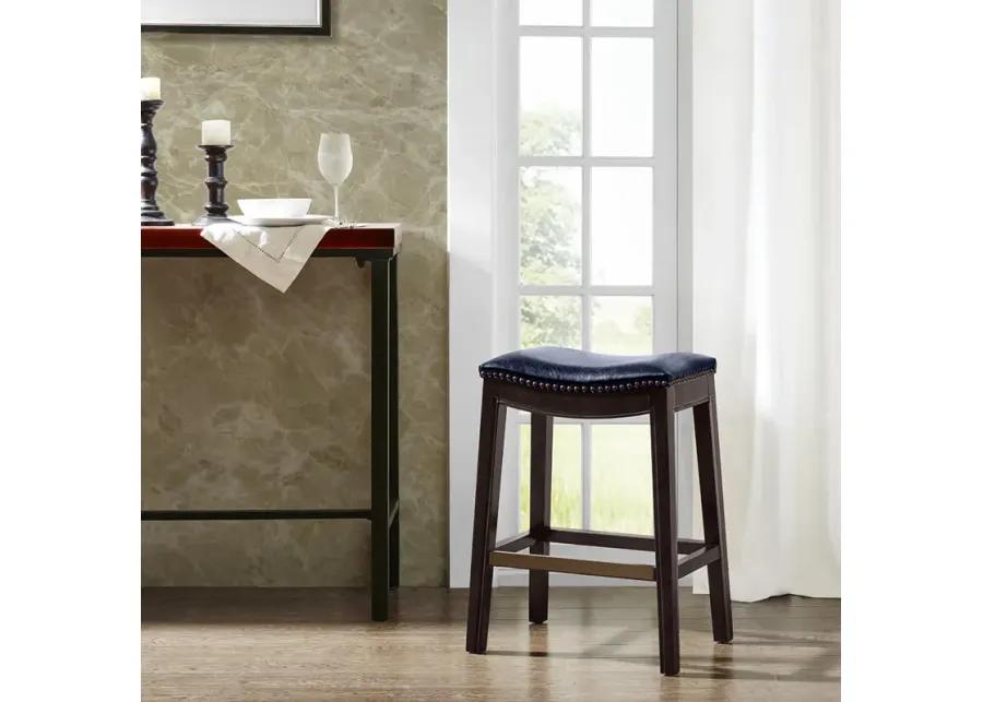 Madison Park Belfast Navy Saddle Counter Stool