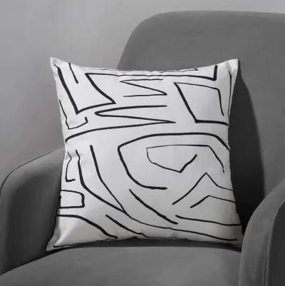 Rafaella Black Feather Throw Pillow