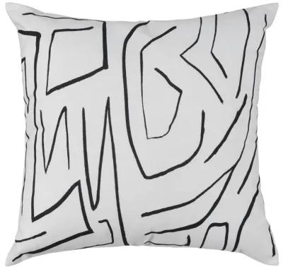 Rafaella Black Feather Throw Pillow