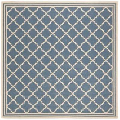 LINDEN 121 Collection LND121M-6SQ Blue / Creme 6'-7" X 6'-7" Square