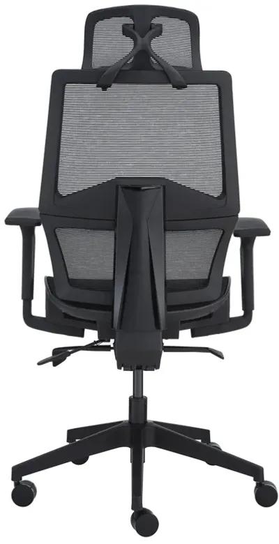 Bruno High Back Office Chair in Black Mesh and Frame