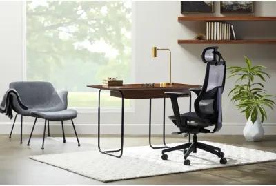 Bruno High Back Office Chair in Black Mesh and Frame