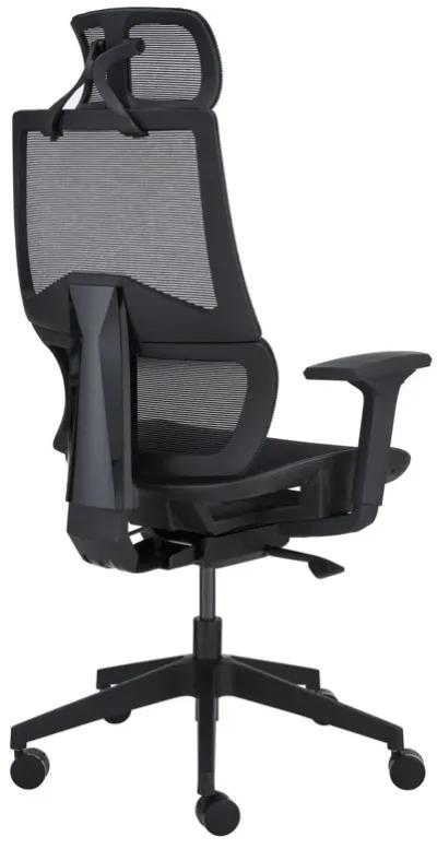 Bruno High Back Office Chair in Black Mesh and Frame