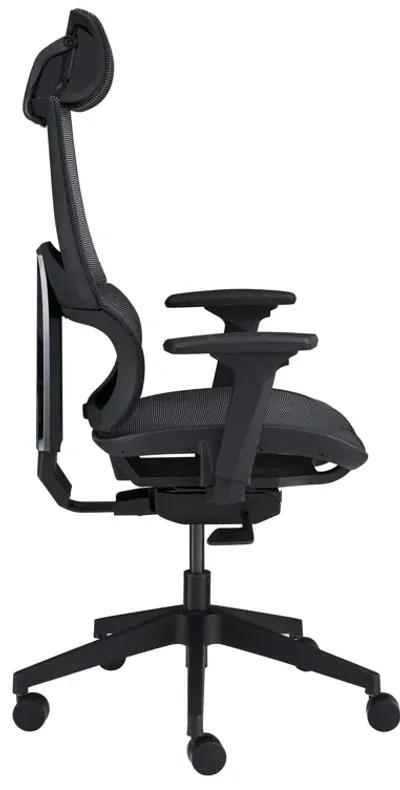 Bruno High Back Office Chair in Black Mesh and Frame