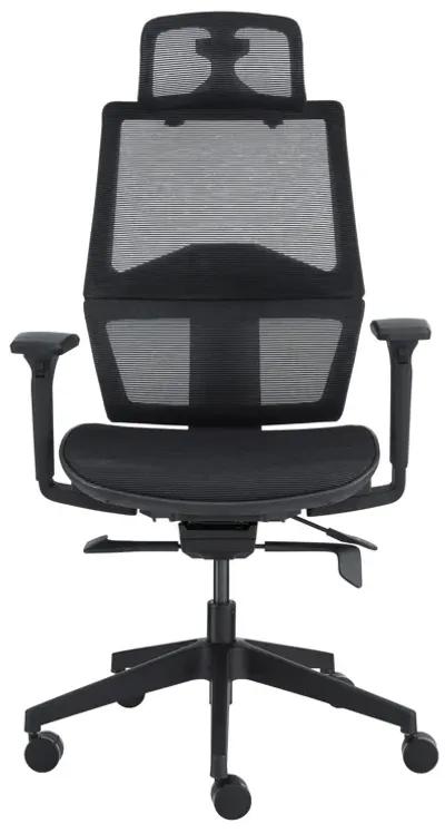 Bruno High Back Office Chair in Black Mesh and Frame