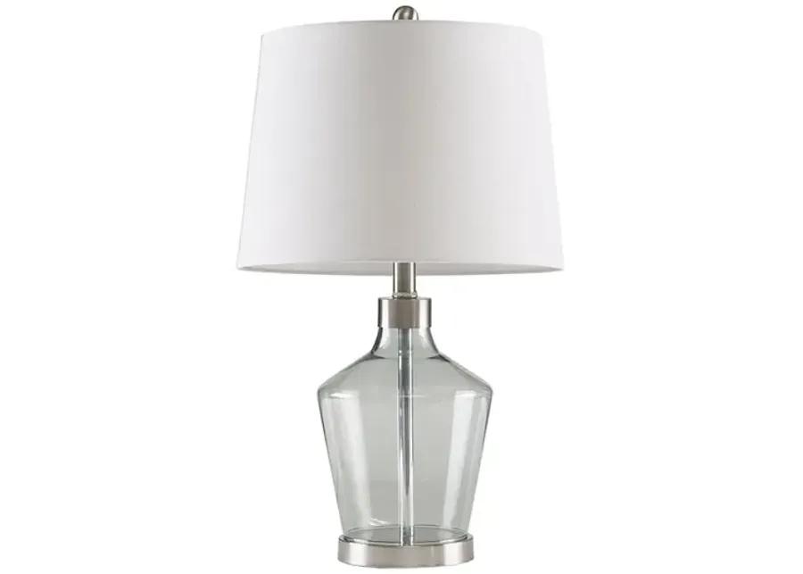 510 Design Harmony Grey Angular Glass Table Lamp, Set of 2