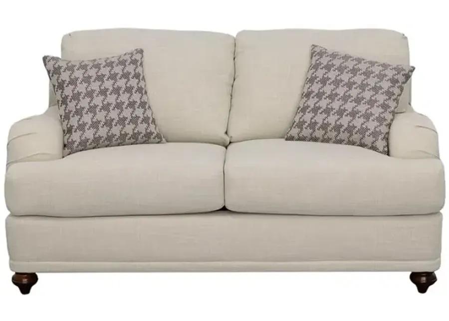 Glenn Cushion Back Loveseat Light Grey