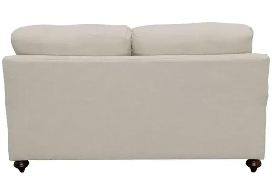 Glenn Cushion Back Loveseat Light Grey