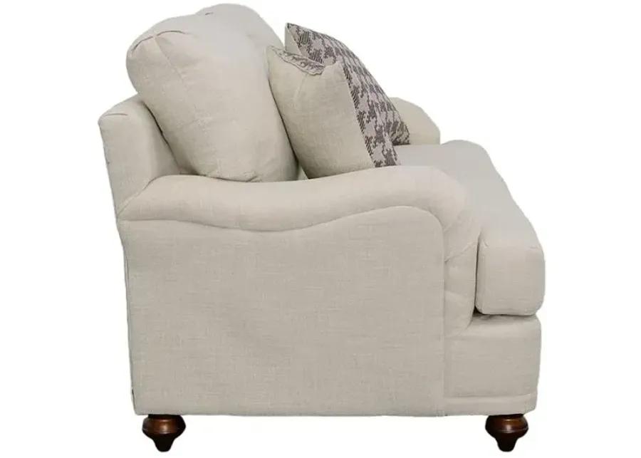 Glenn Cushion Back Loveseat Light Grey