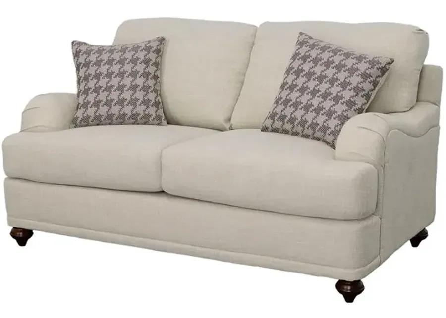 Glenn Cushion Back Loveseat Light Grey