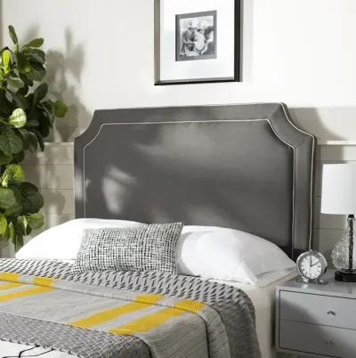 Dane Charcoal & Light Grey Piping Headboard