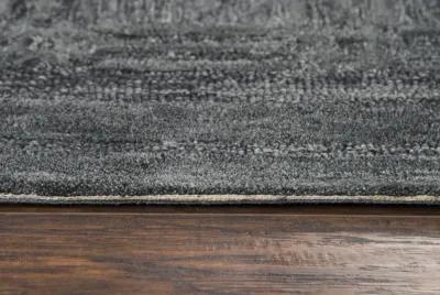 Fifth Avenue Dark Gray Squares Wool 5' x 8' Rectangle Rug