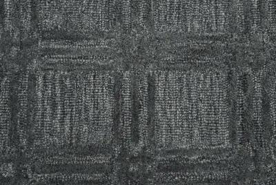 Fifth Avenue Dark Gray Squares Wool 5' x 8' Rectangle Rug