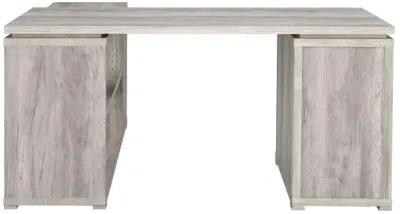 Yvette L-shape Office Desk Grey Driftwood