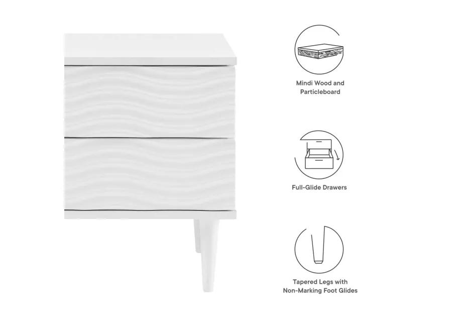 Wavelet 2-Drawer Nightstand