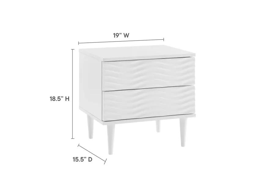 Wavelet 2-Drawer Nightstand