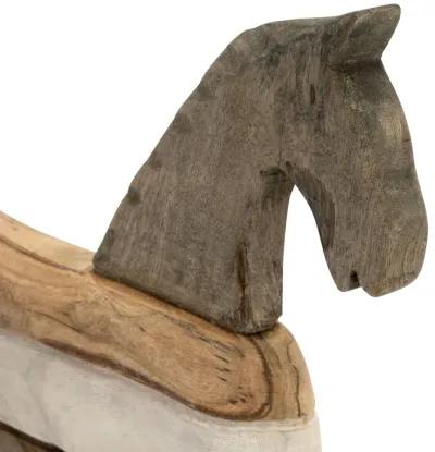 Mago Wood 14", Horse Sculputure, Dark Brown